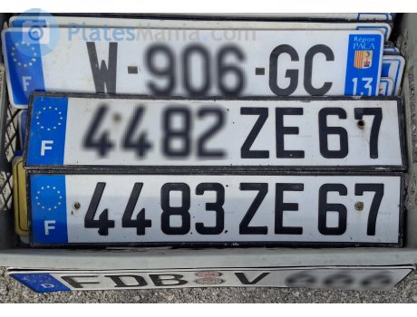 4483 ZE 67, License plate without vehicle