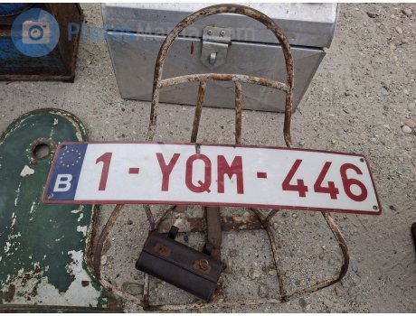 1-YQM-446, License plate without vehicle