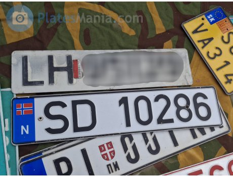 SD 10286, License plate without vehicle