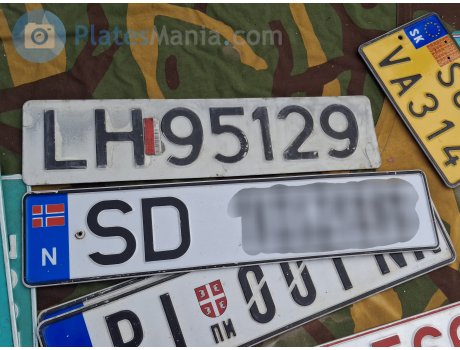 LH 95129, License plate without vehicle