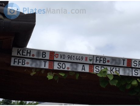 VD 961449, License plate without vehicle