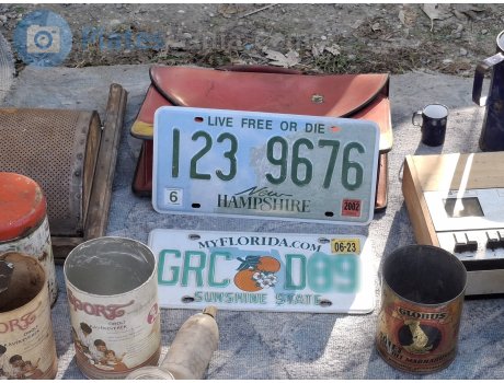 123 9676, License plate without vehicle