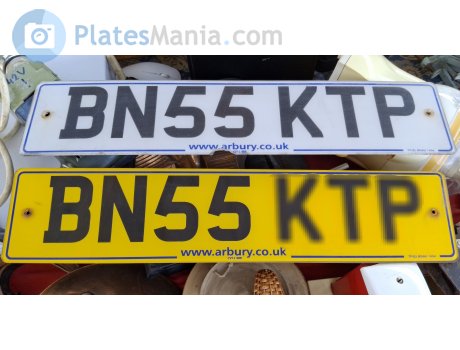 BN55 KTP, License plate without vehicle