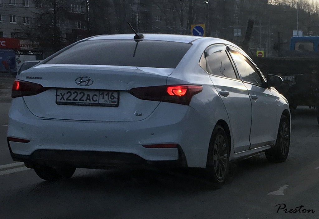 х 222 ас 116, Hyundai Solaris 2nd gen (HCR), 2017–2020