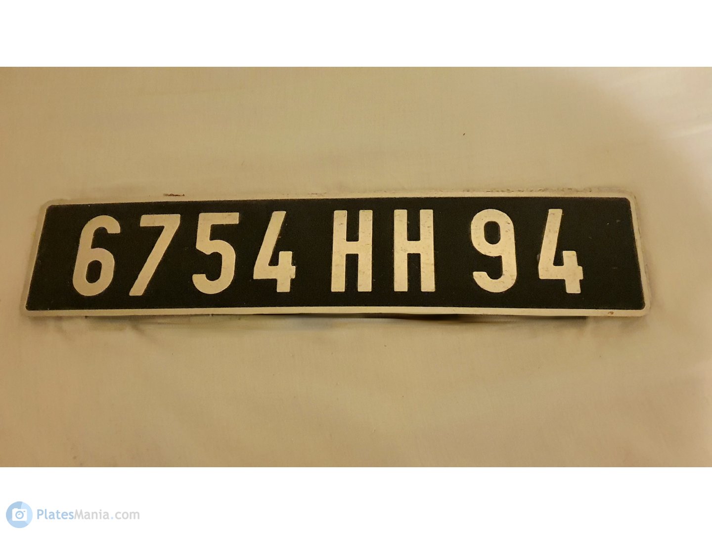 6754 HH 94, License plate without vehicle 