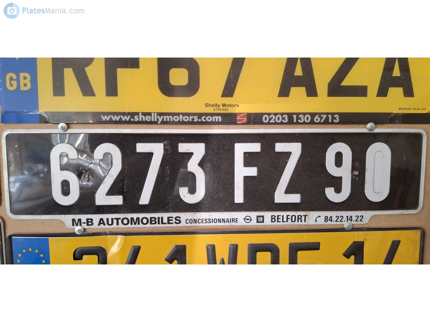 6273 FZ 90, License plate without vehicle 