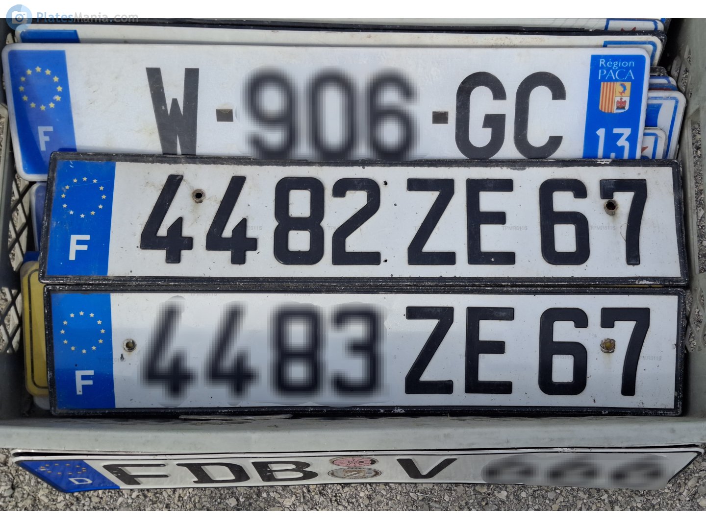 4482 ZE 67, License plate without vehicle 