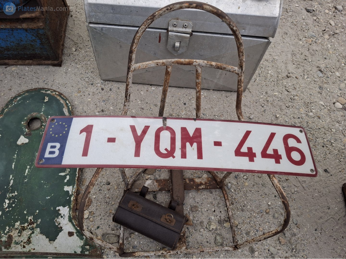 1-YQM-446, License plate without vehicle 