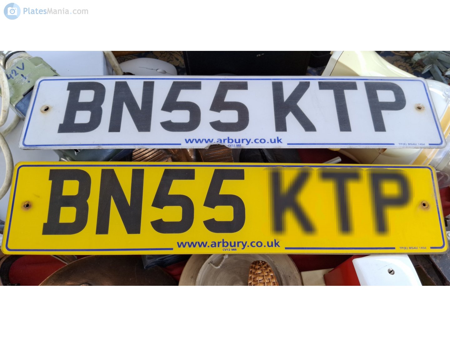BN55KTP, License plate without vehicle 