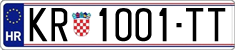 License plate of Croatia, Regular plates
