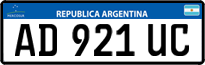 License plate of Argentina, Cars (Mercosur, AB 123 CD)