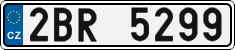 License plate of the Czech Republic, Cars (2001)