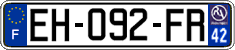 French license plate, SIV (ordinary)