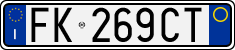 License plate of Italy, Cars (1994 year series)