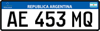 License plate of Argentina, Cars (Mercosur, AB 123 CD)