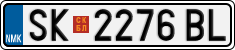 License plate of North Macedonia, Regular plates (2012)
