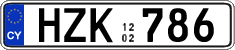 License plate of Cyprus, Regular plates