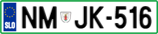 License plate of Slovenia, Cars
