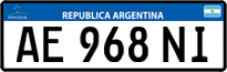 License plate of Argentina, Cars (Mercosur, AB 123 CD)