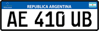 License plate of Argentina, Cars (Mercosur, AB 123 CD)