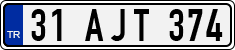 License plate of Turkey, Regular plates