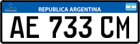 License plate of Argentina, Cars (Mercosur, AB 123 CD)