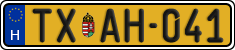 license plates of Hungary, Taxi (2022)