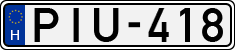 license plates of Hungary, Cars (1990)