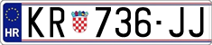 License plate of Croatia, Regular plates
