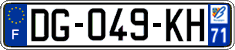 French license plate, SIV (ordinary)