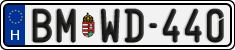 license plates of Hungary, Regular plates (2022)
