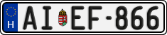 license plates of Hungary, Regular plates (2022)