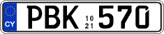 License plate of Cyprus, Regular plates