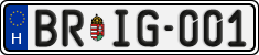 license plates of Hungary, Regular plates (2022)