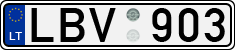License plate of Lithuania, Cars