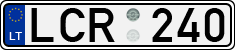 License plate of Lithuania, Cars