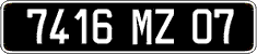French license plate, FNI