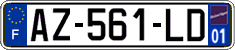 French license plate, SIV (ordinary)
