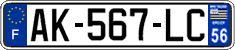 French license plate, SIV (ordinary)