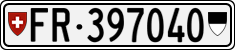 License plate of Switzerland, Cars