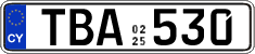 License plate of Cyprus, Regular plates
