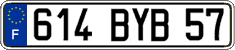 French license plate, FNI