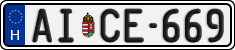 license plates of Hungary, Regular plates (2022)