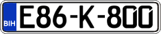 License plate of Bosnia and Herzegovina, Regular plates