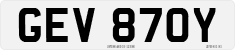 License plate of the United Kingdom, 1963 year system