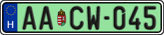 license plates of Hungary, Regular plates (2022)