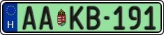 license plates of Hungary, Regular plates (2022)