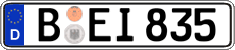 German license plate, Regular plates