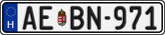 license plates of Hungary, Regular plates (2022)