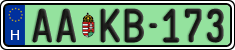license plates of Hungary, Regular plates (2022)